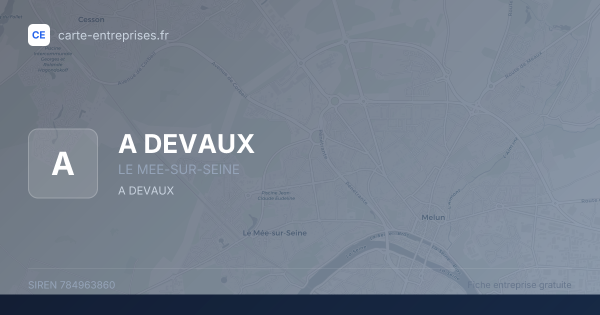 A DEVAUX — 784963860 — fiche entreprise