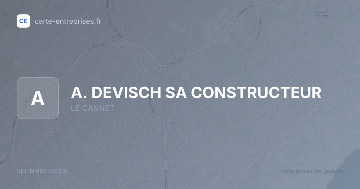 A. DEVISCH SA CONSTRUCTEUR — 695720318 — fiche entreprise