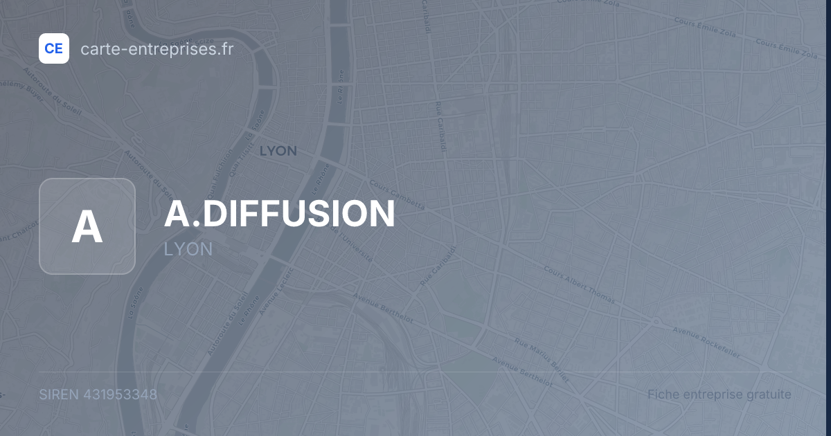 A.DIFFUSION — 431953348 — fiche entreprise