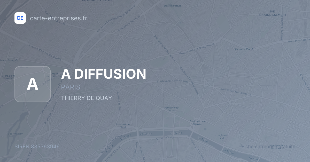 A DIFFUSION — 835363946 — fiche entreprise
