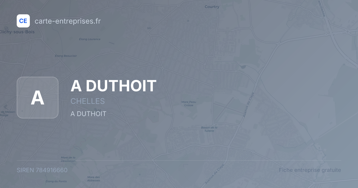 A DUTHOIT — 784916660 — fiche entreprise