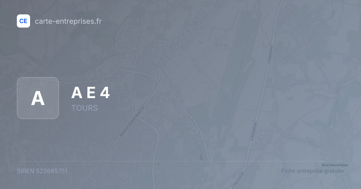 A E 4 — 522665751 — fiche entreprise