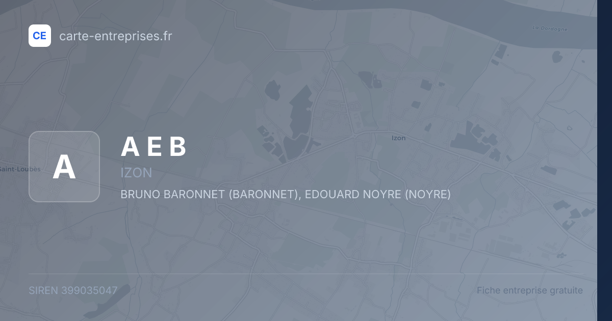 A E B — 399035047 — fiche entreprise