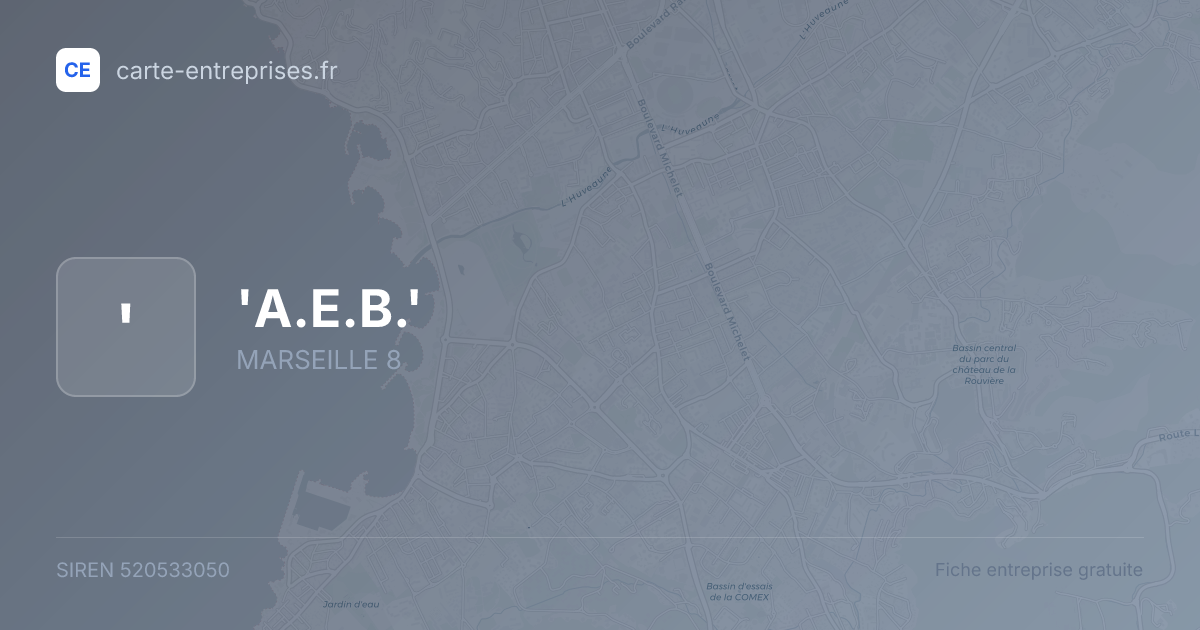 'A.E.B.' — 520533050 — fiche entreprise
