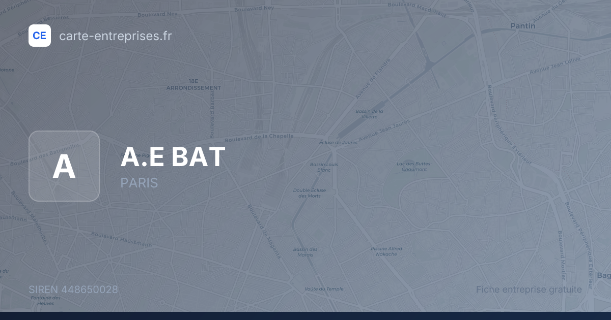 A.E BAT — 448650028 — fiche entreprise
