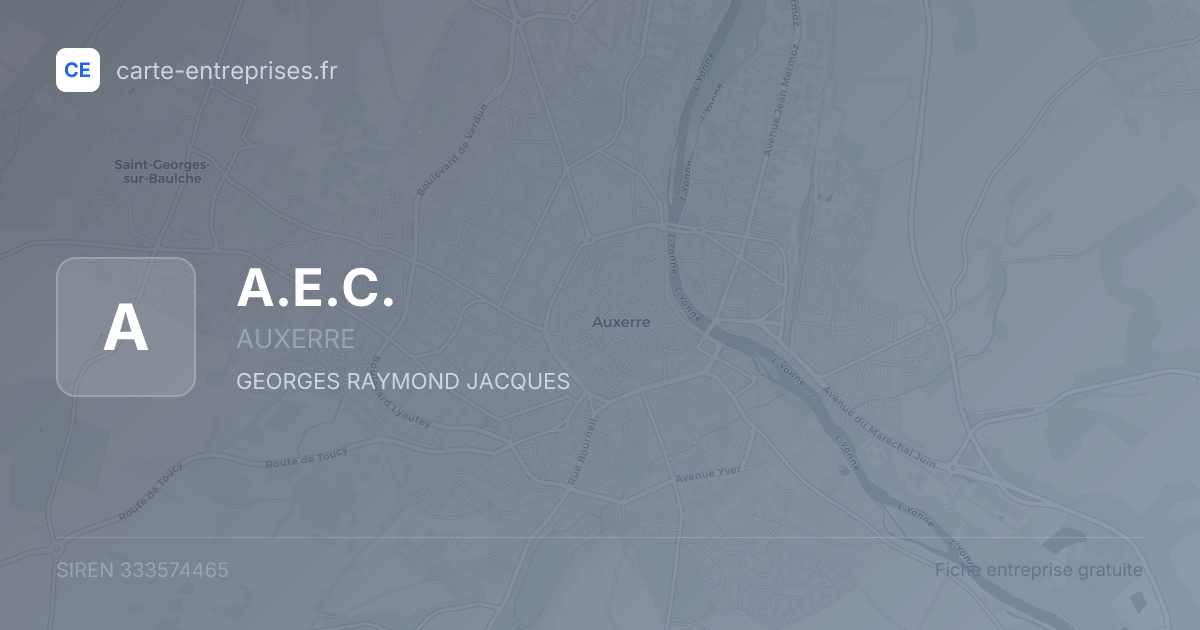 A.E.C. — 333574465 — fiche entreprise