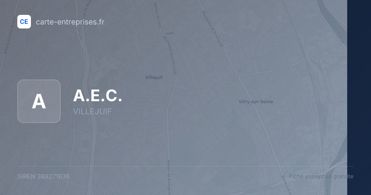 A.E.C. — 389271636 — fiche entreprise