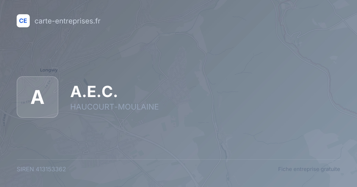 A.E.C. — 413153362 — fiche entreprise
