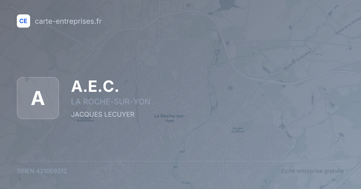 A.E.C. — 421059312 — fiche entreprise