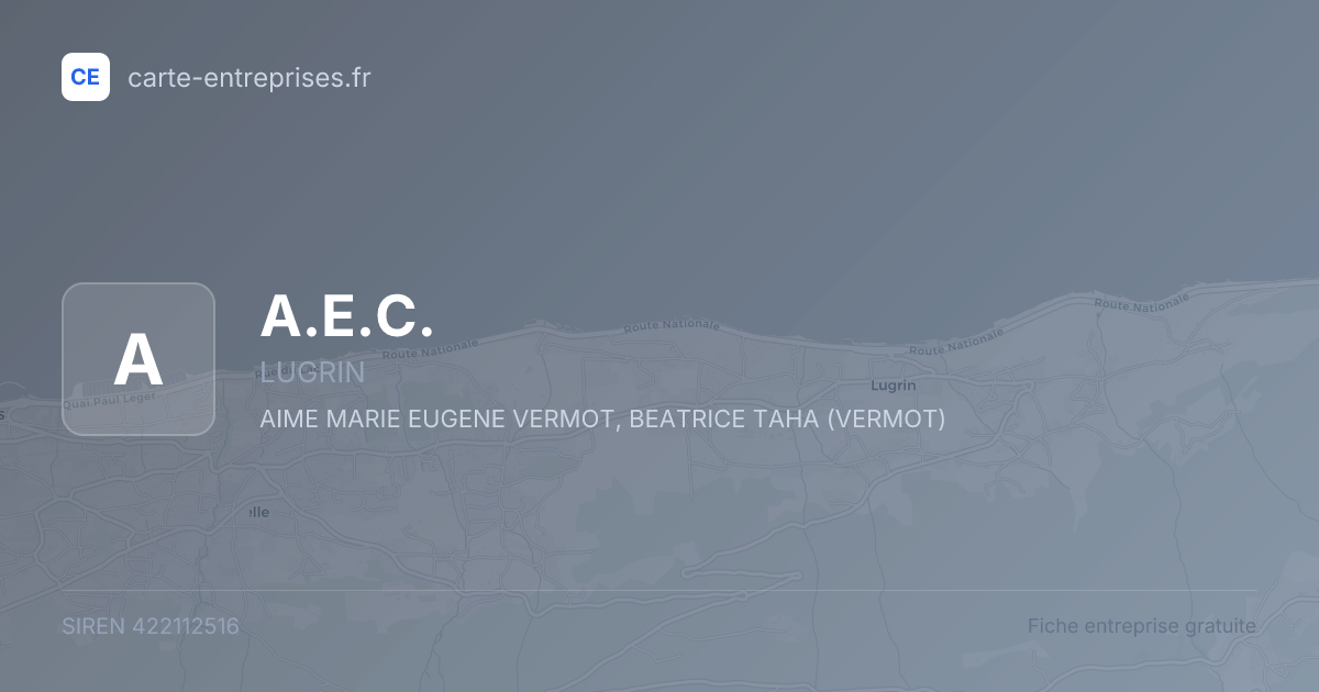 A.E.C. — 422112516 — fiche entreprise