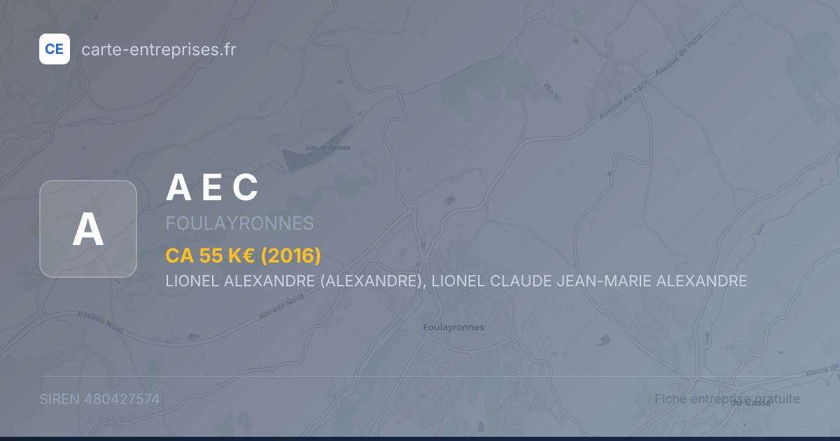 A E C — 480427574 — fiche entreprise