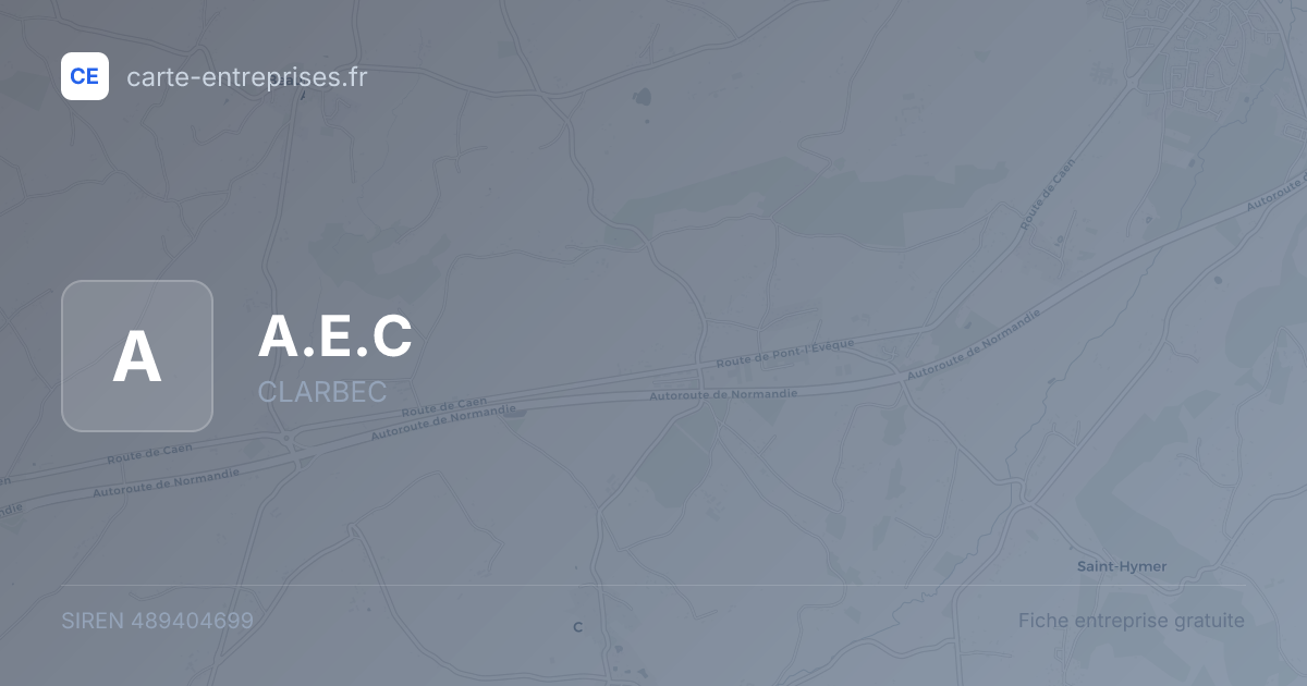 A.E.C — 489404699 — fiche entreprise