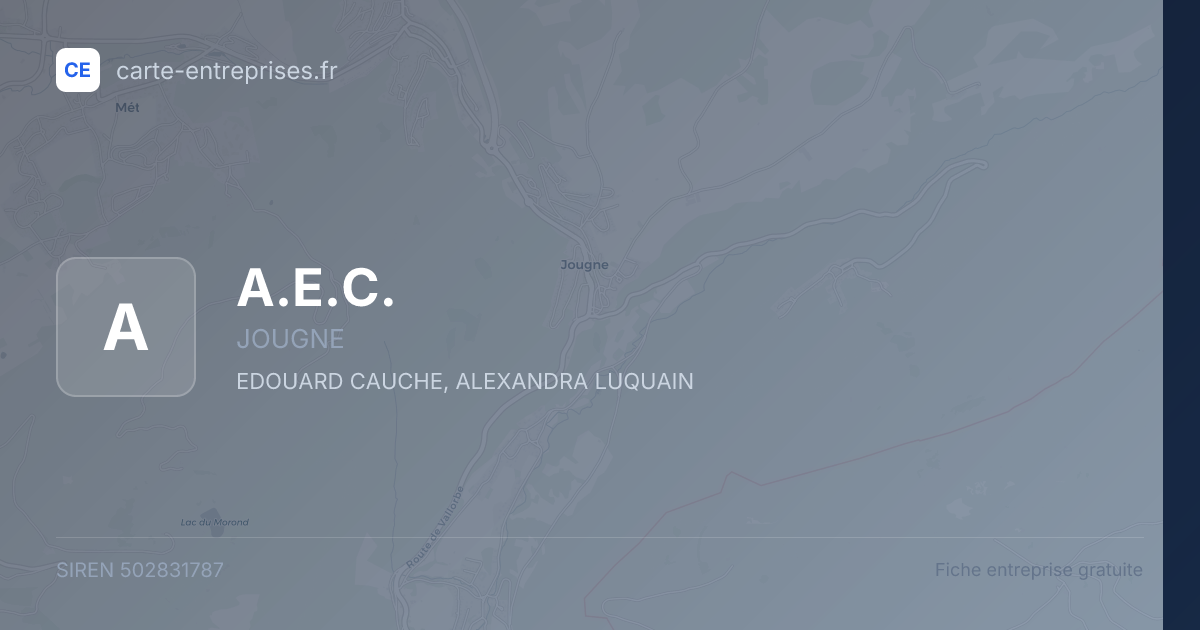 A.E.C. — 502831787 — fiche entreprise
