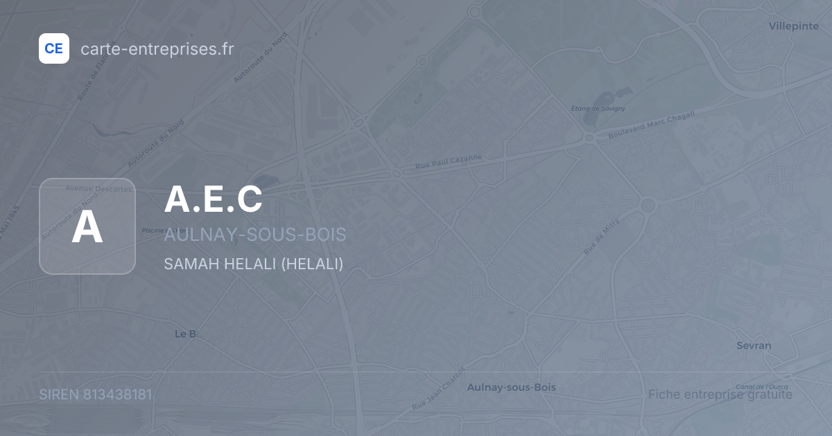 A.E.C — 813438181 — fiche entreprise