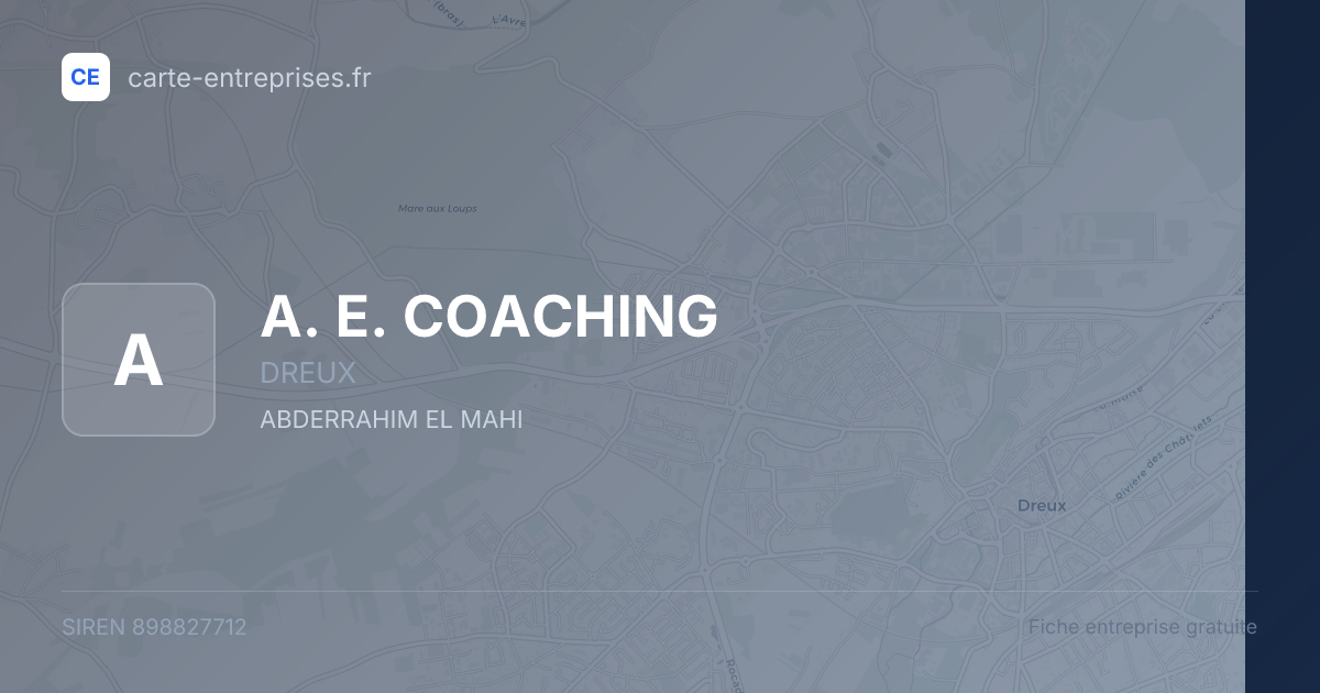 A. E. COACHING — 898827712 — fiche entreprise