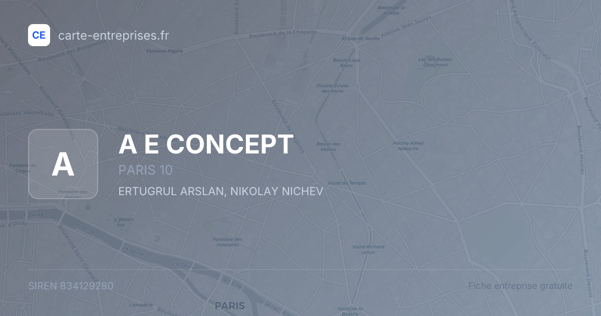 A E CONCEPT — 834129280 — fiche entreprise