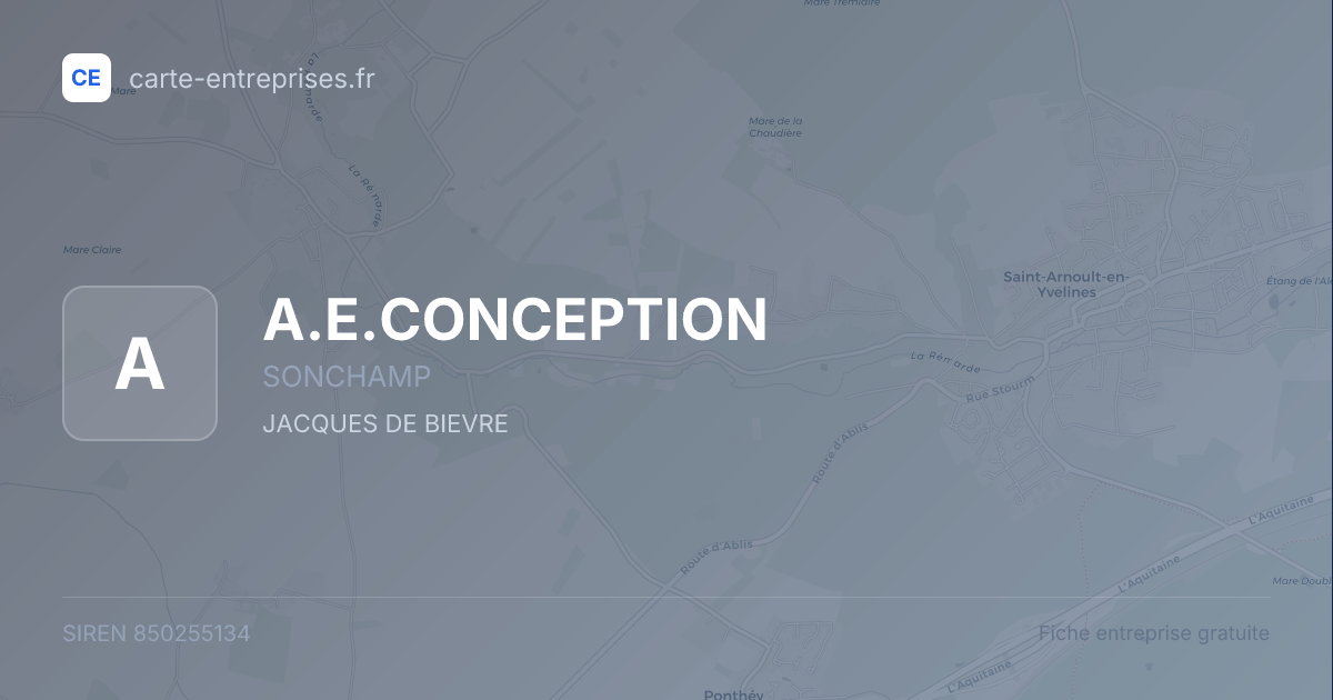 A.E.CONCEPTION — 850255134 — fiche entreprise