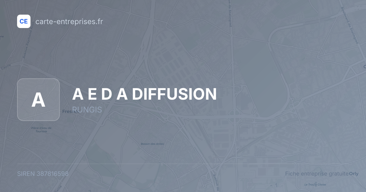 A E D A DIFFUSION — 387816598 — fiche entreprise