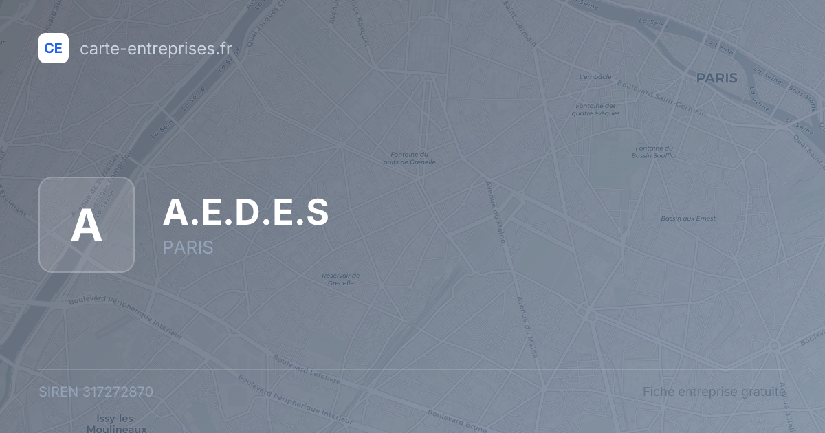A.E.D.E.S — 317272870 — fiche entreprise