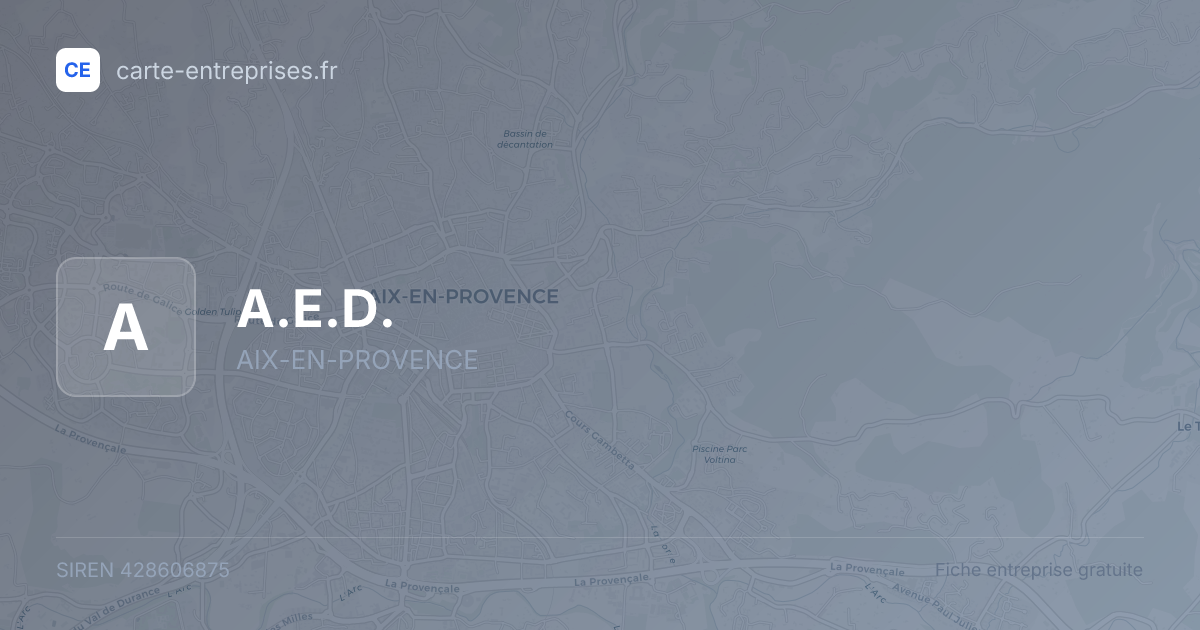 A.E.D. — 428606875 — fiche entreprise