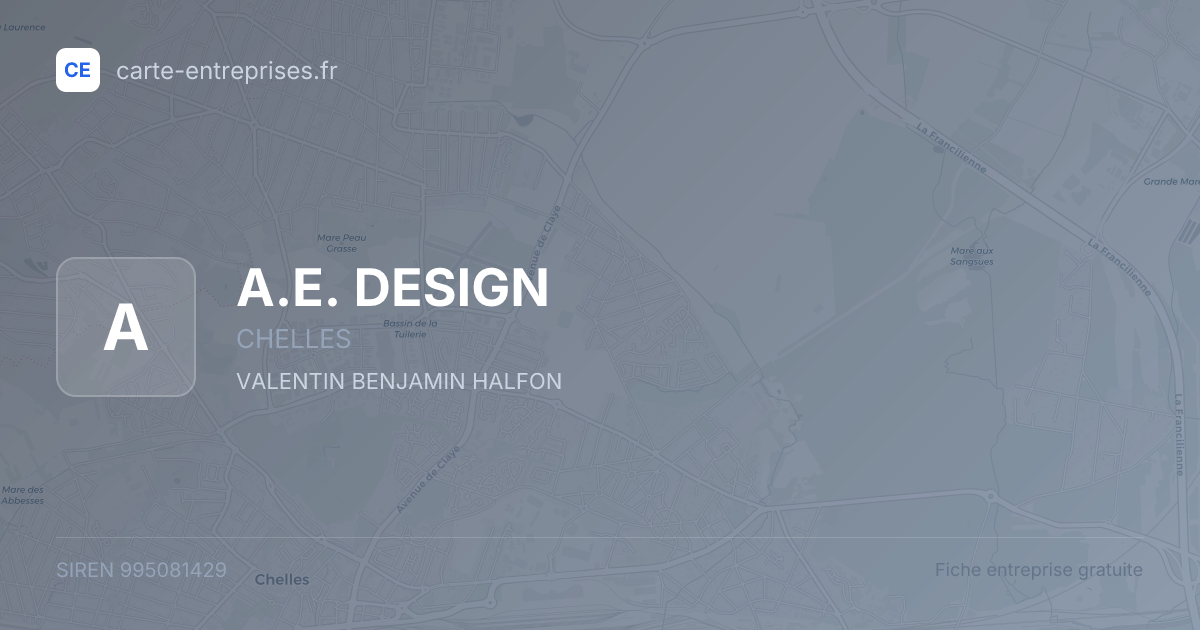 A.E. DESIGN — 995081429 — fiche entreprise