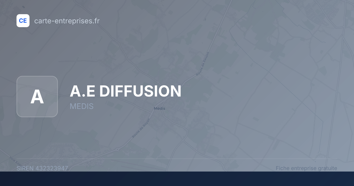 A.E DIFFUSION — 432323947 — fiche entreprise