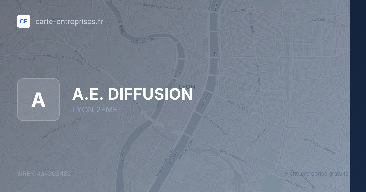 A.E. DIFFUSION — 434203485 — fiche entreprise