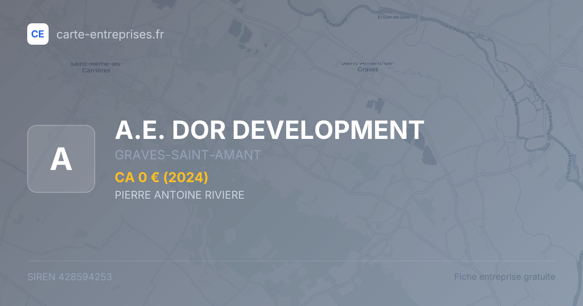 A.E. DOR DEVELOPMENT — 428594253 — fiche entreprise
