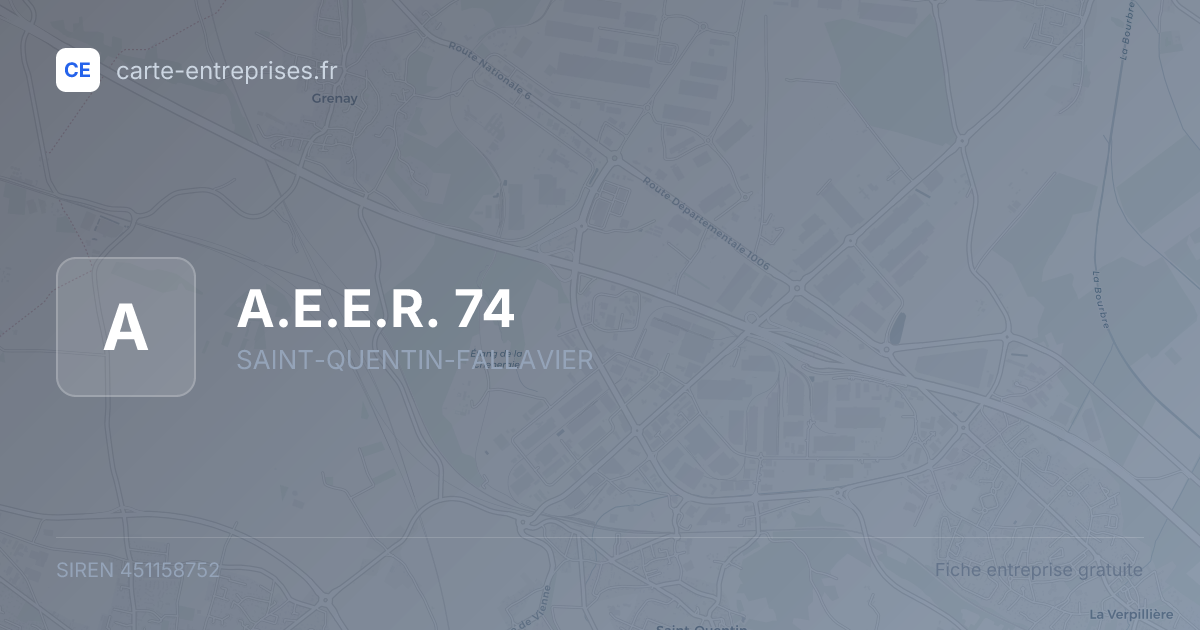 A.E.E.R. 74 — 451158752 — fiche entreprise