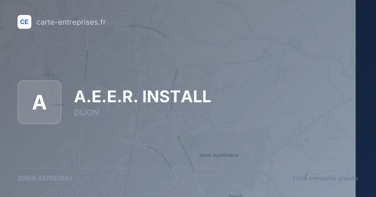 A.E.E.R. INSTALL — 487992984 — fiche entreprise
