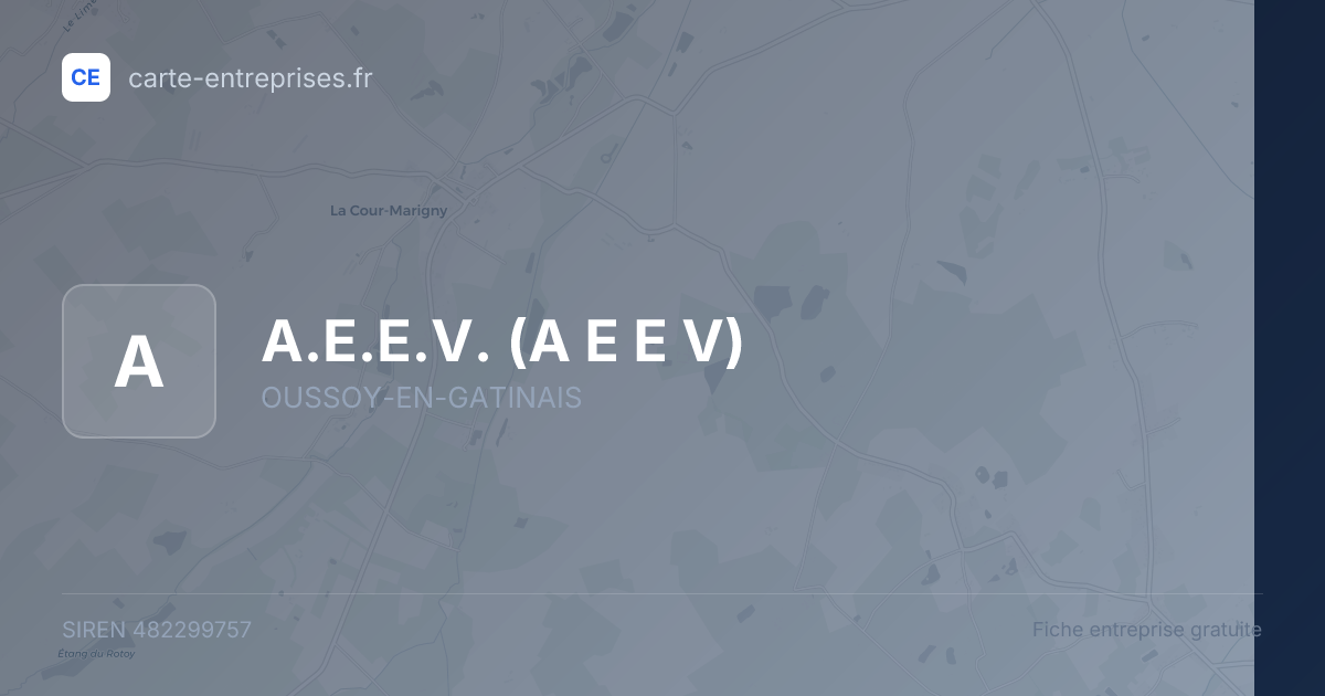 A.E.E.V. (A E E V) — 482299757 — fiche entreprise