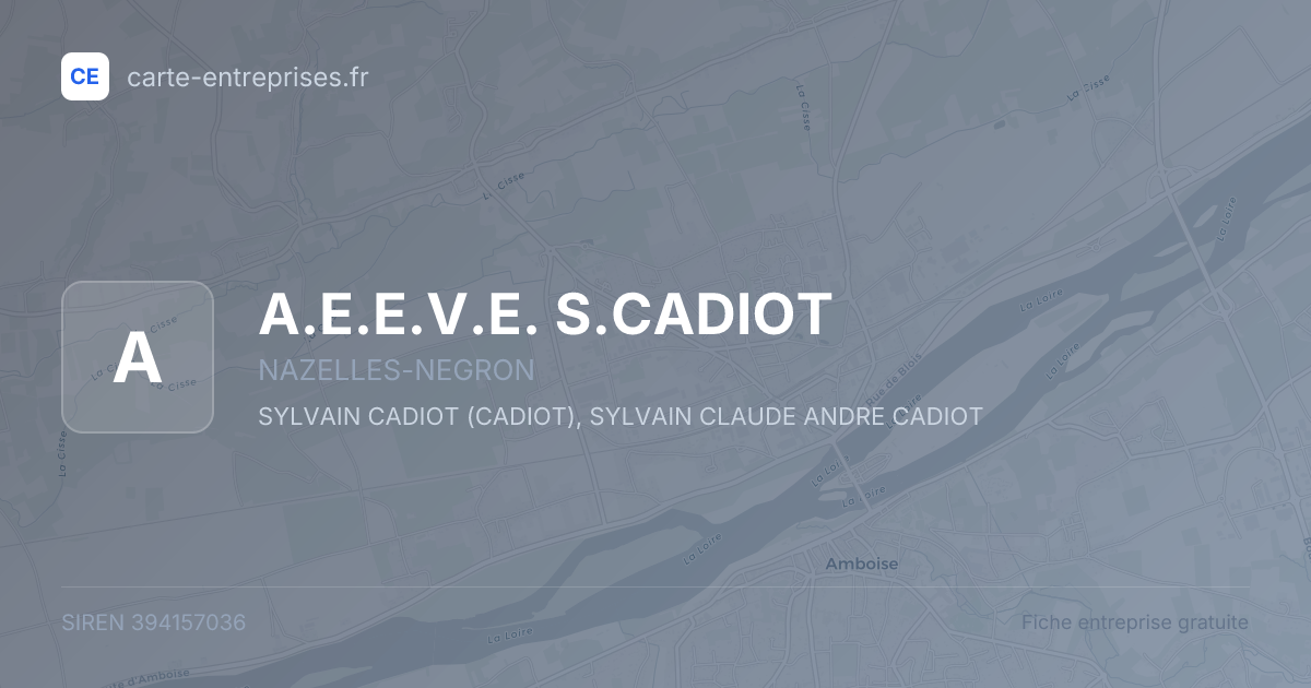 A.E.E.V.E. S.CADIOT — 394157036 — fiche entreprise