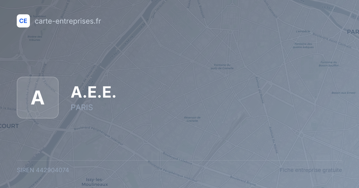 A.E.E. — 442904074 — fiche entreprise
