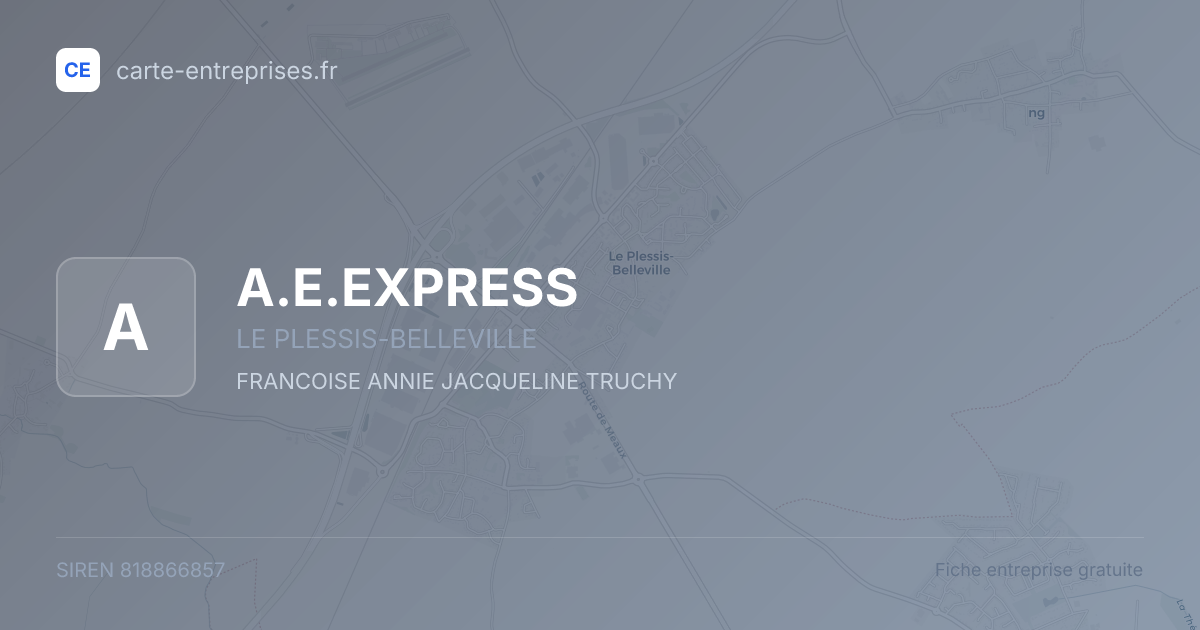 A.E.EXPRESS — 818866857 — fiche entreprise