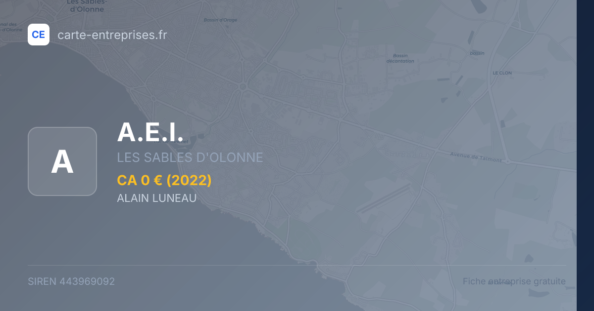 A.E.I. — 443969092 — fiche entreprise