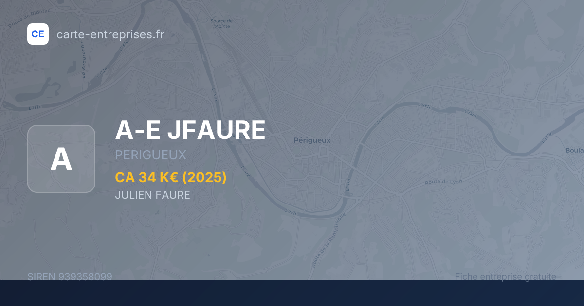 A-E JFAURE — 939358099 — fiche entreprise