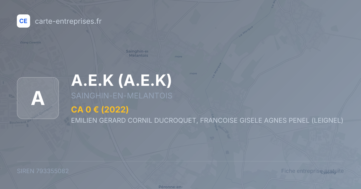 A.E.K — 793355082 — fiche entreprise