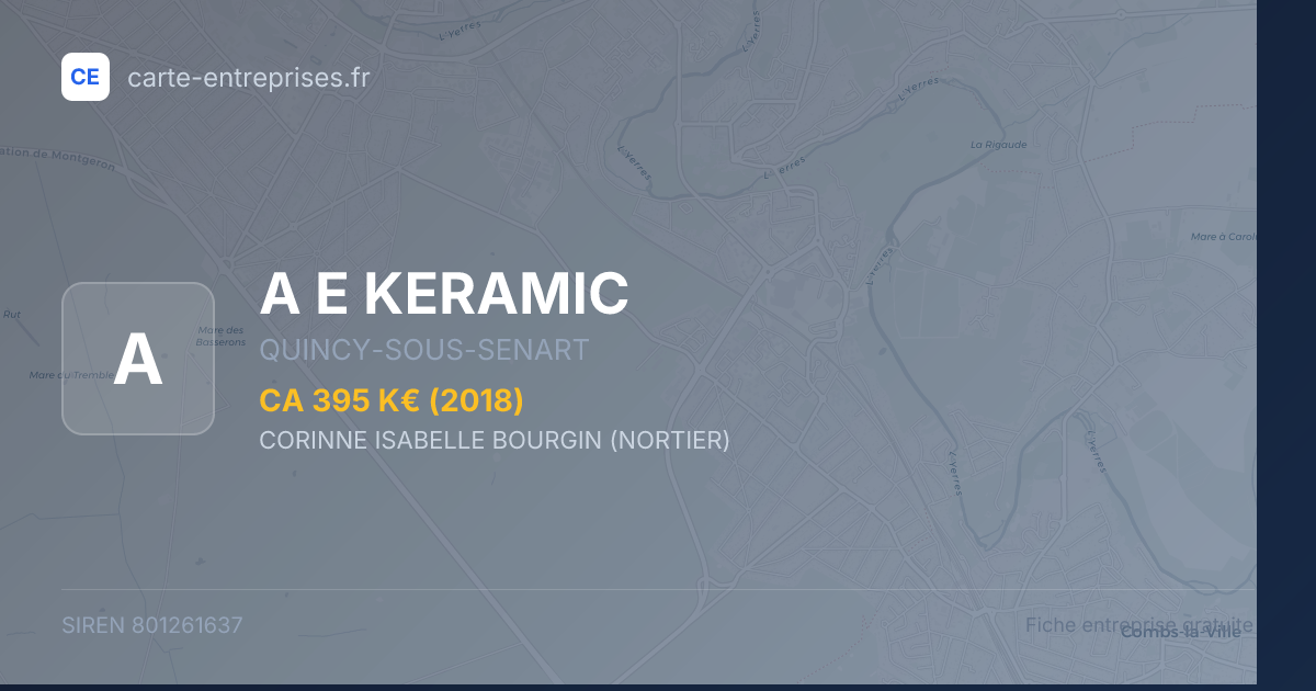 A E KERAMIC — 801261637 — fiche entreprise