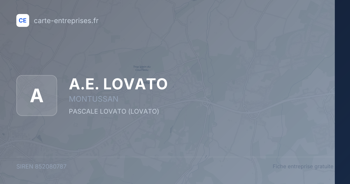 A.E. LOVATO — 852080787 — fiche entreprise