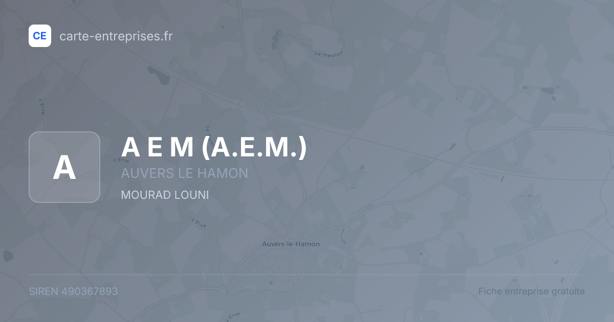A E M (A.E.M.) — 490367893 — fiche entreprise