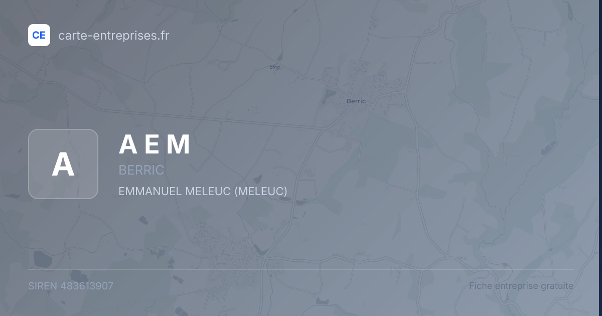 A E M — 483613907 — fiche entreprise