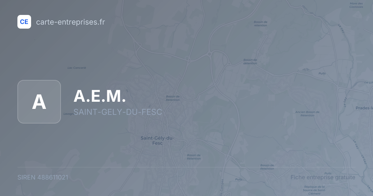 A.E.M. — 488611021 — fiche entreprise