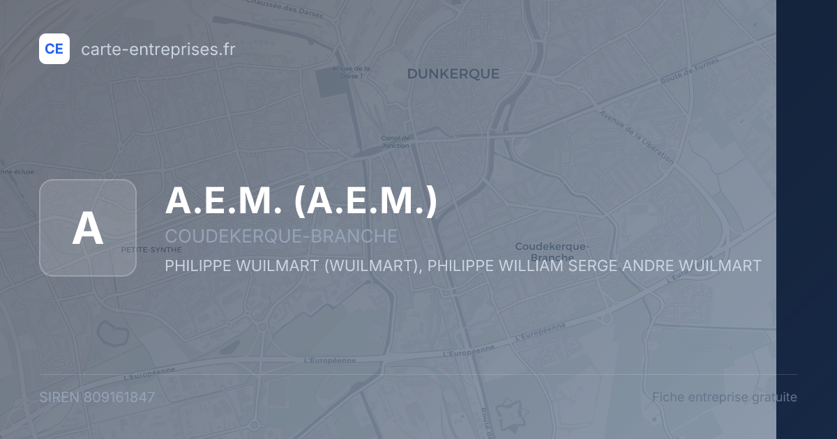 A.E.M. — 809161847 — fiche entreprise