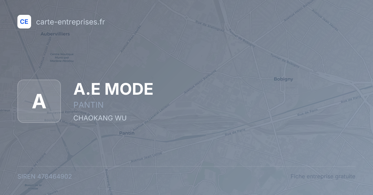 A.E MODE — 478464902 — fiche entreprise
