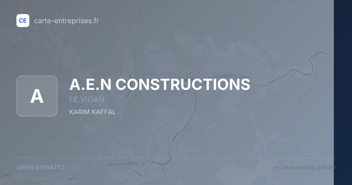 A.E.N CONSTRUCTIONS — 879647113 — fiche entreprise