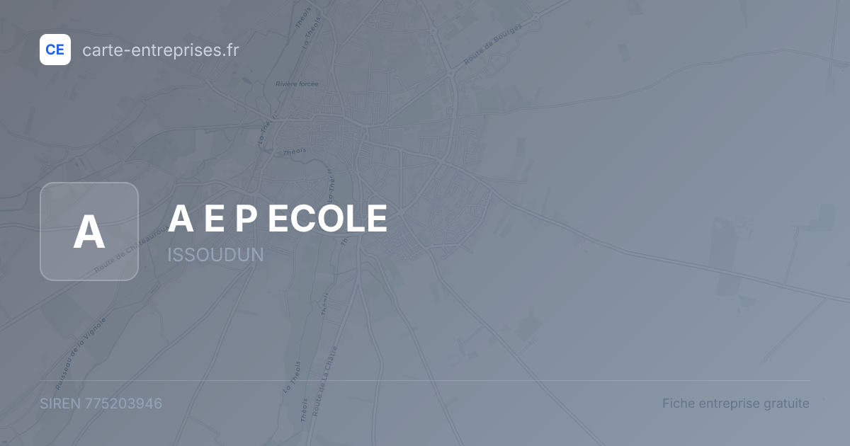 A E P ECOLE — 775203946 — fiche entreprise