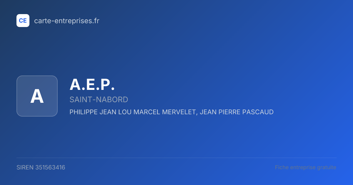 A.E.P. — 351563416 — fiche entreprise