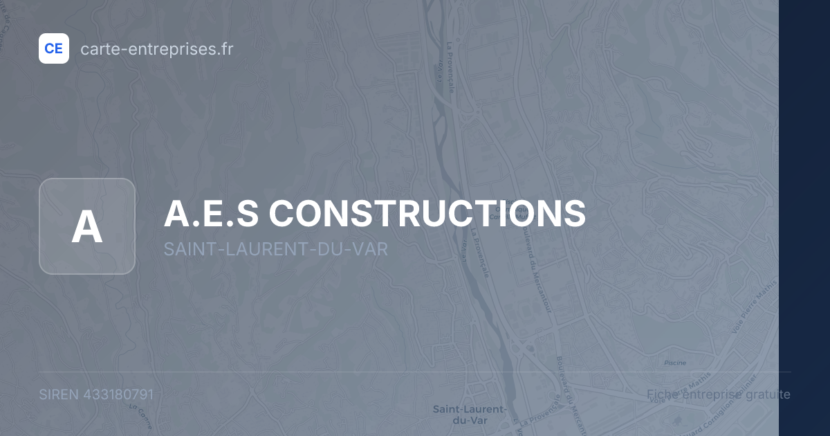 A.E.S CONSTRUCTIONS — 433180791 — fiche entreprise
