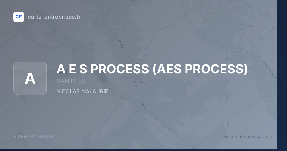 A E S PROCESS (AES PROCESS) — 521949263 — fiche entreprise