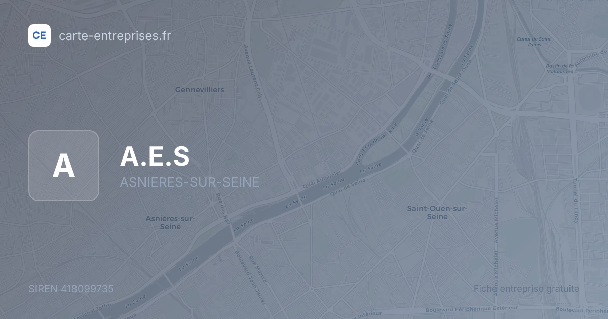 A.E.S — 418099735 — fiche entreprise